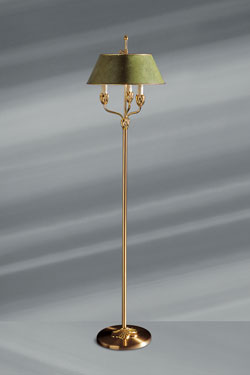 Nymphéa lampadaire classique doré. Lucien Gau. 