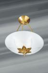 Ramses Art Nouveau pendant lamp in white opal glass. Lucien Gau. 