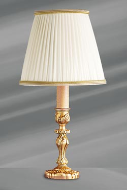 Petite lampe Louis XV en bronze doré. Lucien Gau. 