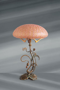 Art Nouveau table lamp. Lucien Gau. 