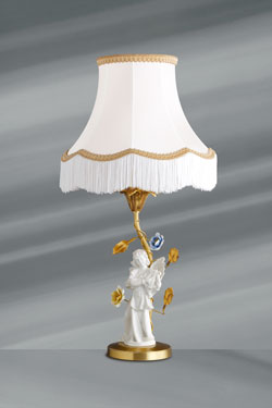 Belle Epoque gilded table lamp. Lucien Gau. 