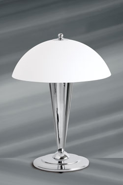 Scooter silver Art Deco table lamp . Lucien Gau. 