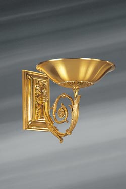 Directoire style gilt bronze wall lamp. Lucien Gau. 