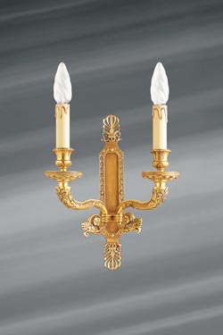 Double sconce in solid bronze Empire style. Lucien Gau. 