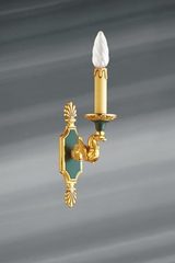 Empire style solid bronze single wall sconce. Lucien Gau. 