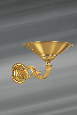 Golden wall lamp in the shape of basin, Louis XVI style solid bronze. Lucien Gau. 