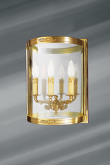 Wall lamp Empire style three lights solid bronze and glass. Lucien Gau. Wall lamp Empire style three lights solid bronze and glass. Lucien Gau.