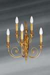 Wall lamp in solid bronze, Directoire style, five lights. Lucien Gau. 