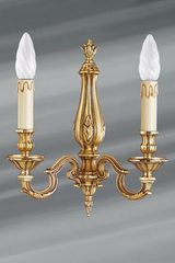 Wall lamp Louis XIV style solid bronze with two lights. Lucien Gau. 
