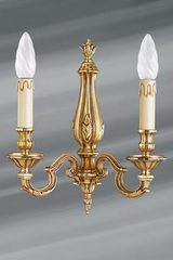 Wall lamp Louis XIV style solid bronze with two lights. Lucien Gau. Wall lamp Louis XIV style solid bronze with two lights. Lucien Gau.