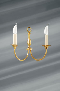 Sologne brass wall light 2 lights. Lucien Gau. 