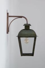 17th century exterior wall light in patinated zinc Commanderie. Lum’Art. 17th century exterior wall light in patinated zinc Commanderie. Lum’Art.