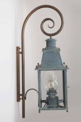 19th century exterior wall light in old zinc on a bracket Gare. Lum’Art. 19th century exterior wall light in old zinc on a bracket Gare. Lum’Art.