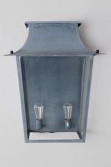 Giant wall lamp 19th century 2 lights old zinc Passy. Lum’Art. Giant wall lamp 19th century 2 lights old zinc Passy. Lum’Art.