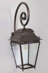 Outdoor wall lantern on spiral stem, large model, Chantilly. Lum’Art. 