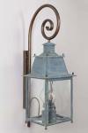 19th century exterior wall light in old zinc on a bracket  Gare. Lum’Art. 
