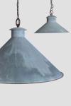 85cm industrial outdoor hanging lamp in old zinc Chapeau Dupont. Lum’Art. 
