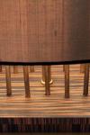 Lampe Soho Oval en soie, bronze et palissandre. Luminara. 