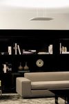 Quadratta suspension plaque aluminium blanc. Lumini. 