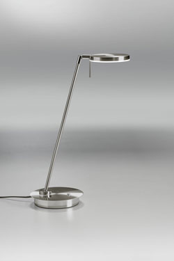 Cycle matt nickel swivel desk lamp. Lupia Licht. 