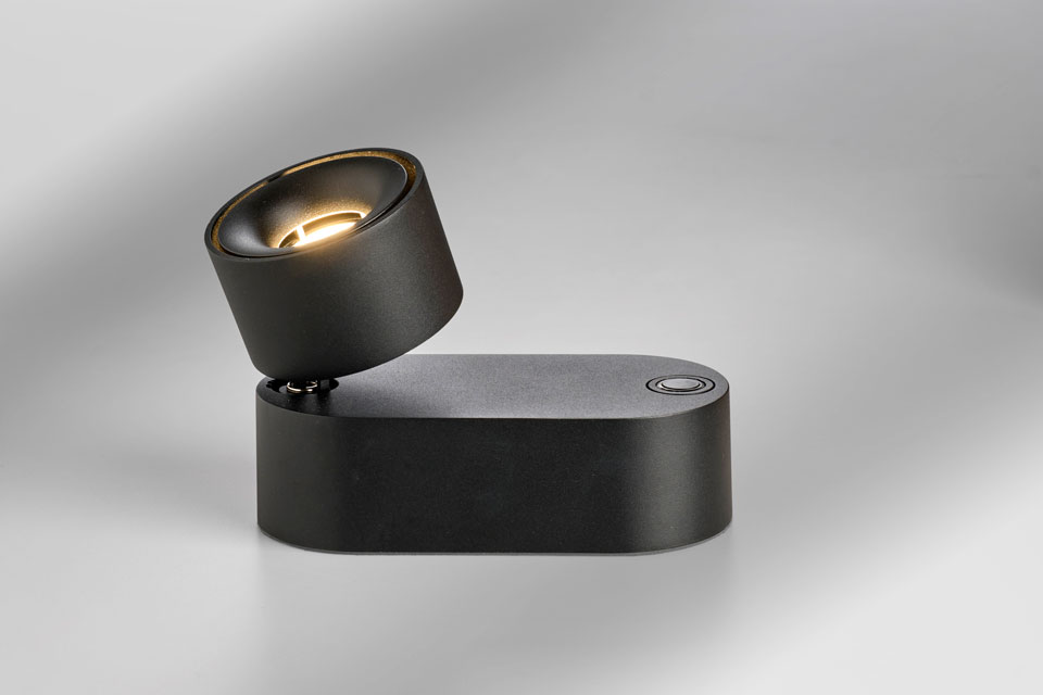Lampe sensorielle rotative à 360 degrés alimentée par batterie