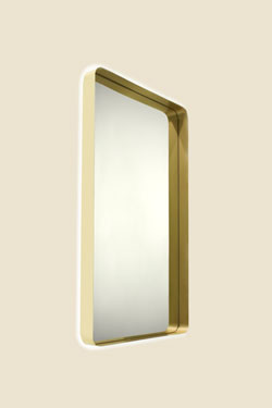 Spiegel gold backlit mirror. Luz Difusion. 