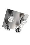 Boogie white ceiling light 4 spots retro . Luz Difusion. 