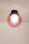 Pop ceiling lamp with pink glass ball. Luz Difusion. 