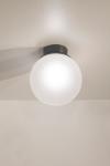 Pop retro glass ball ceiling light white satin. Luz Difusion. 