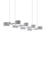 City S8 suspension blanche 8 lumières . Luz Difusion. City S8 suspension blanche 8 lumières . Luz Difusion.
