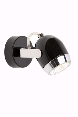 Boogie W1  black mini wall lamp . Luz Difusion. 