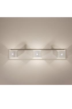 Kendo applique design en métal blanc 2 lumières. Luz Difusion. 