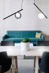 Pop pendant lamp in blue glass. Luz Difusion. 