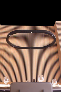 Espace suspension minimaliste ovale 100cm. Luz Difusion. 