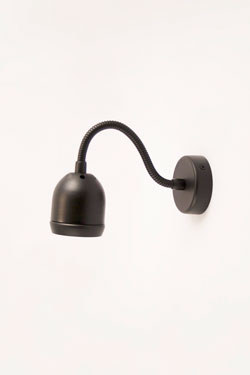 Boogie mini adjustable  black bedside wall lamp. Luz Difusion. 