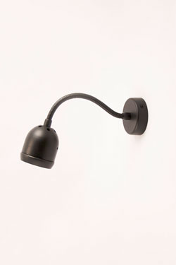 Boogie mini adjustable  black bedside wall lamp. Luz Difusion. 