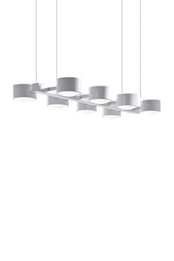 City S8 pendant lamp white 8 lights . Luz Difusion. 