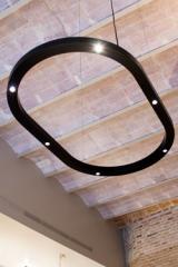 Espace minimalist oval pendant lamp 100cm. Luz Difusion. 