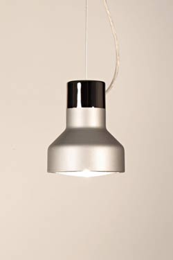 Mute S1 grey steel and aluminium pendant lamp. Luz Difusion. 