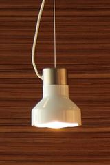 Mute S1 white steel and aluminium pendant lamp. Luz Difusion. 