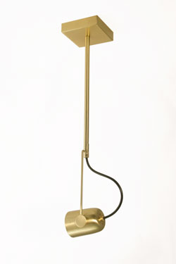 Salter spotlight on swivel rod 40cm gold. Luz Difusion. 