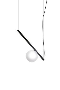 Suspension rétro une lumière de verre satiné Pop. Luz Difusion. 