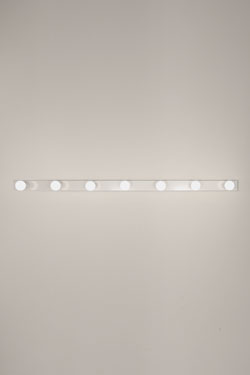 2160's white wall lamp 7 lights in lacquered steel. Luz Difusion. 