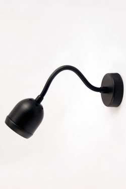 Boogie mini adjustable  black bedside wall lamp. Luz Difusion. 