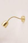 Boogie mini adjustable reading light in gold. Luz Difusion. 