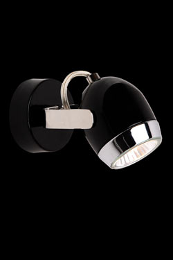 Boogie W1  black mini wall lamp . Luz Difusion. 