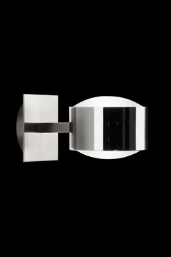 City W1 single wall light satin nickel and chrome. Luz Difusion. 