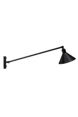 Factory articulated black industrial wall light . Luz Difusion. 