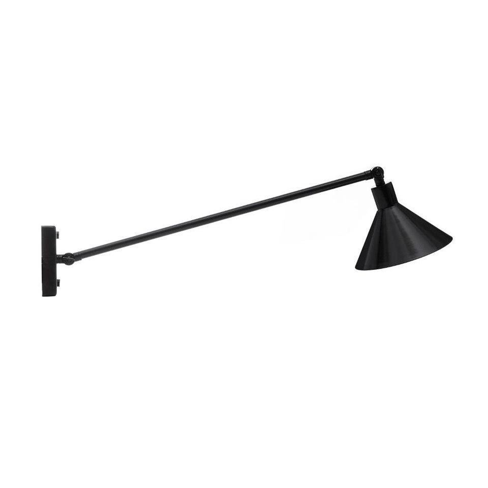 Factory articulated black industrial wall light . Luz Difusion. 