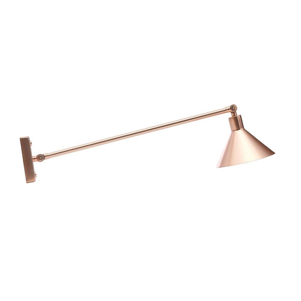 Factory articulated industrial copper  wall light . Luz Difusion. 